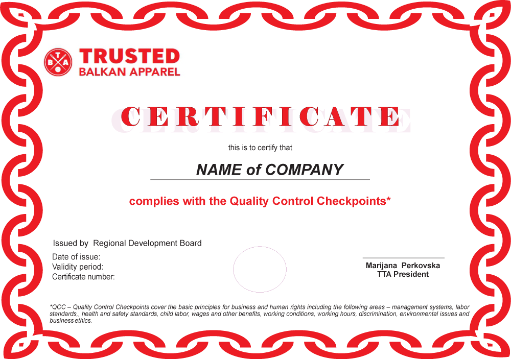 Certificate TTA